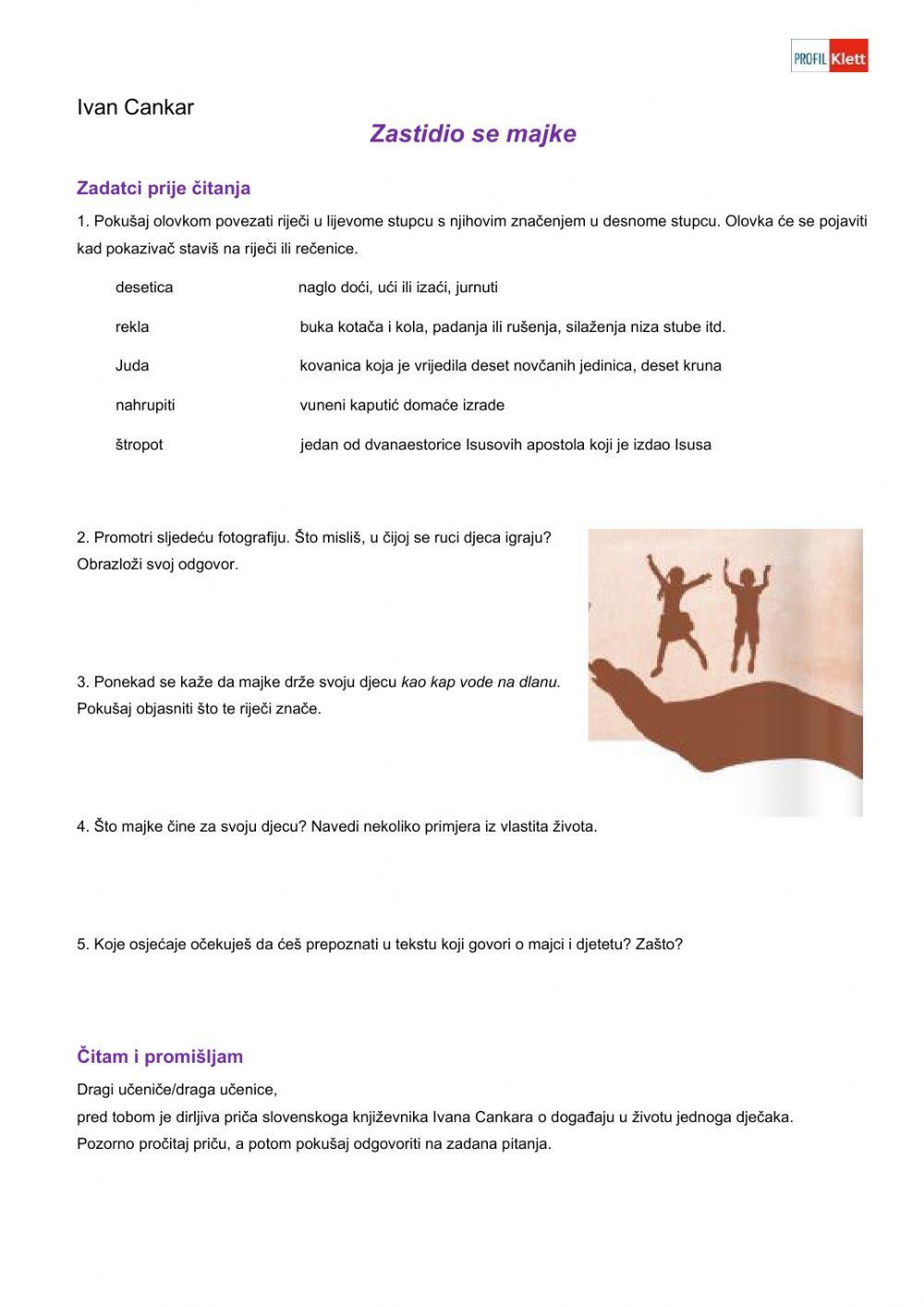 Zastidio se majke, 5. i 6. r., Profil-Klett