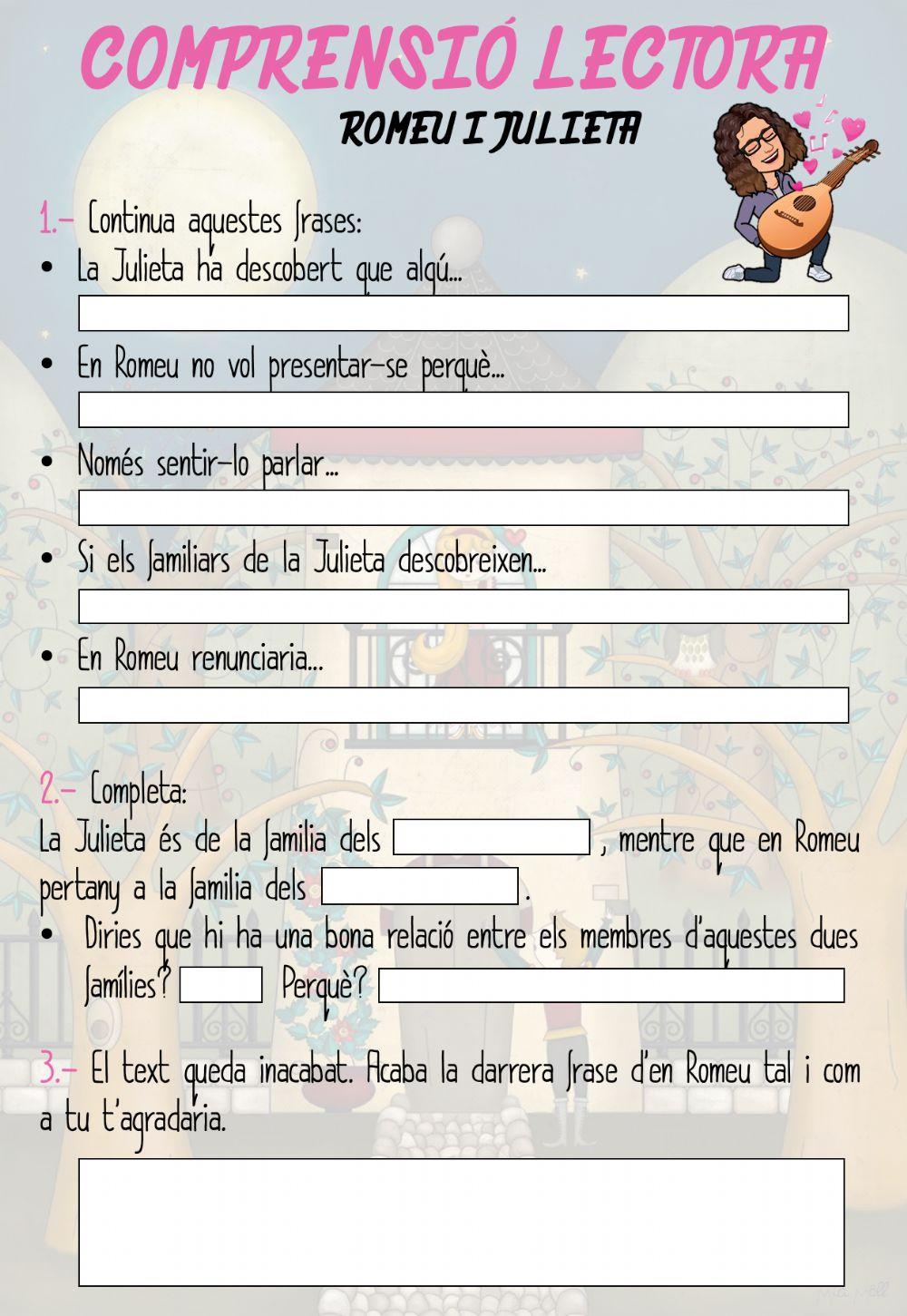 Comprensió lectora: Romeu i Julieta