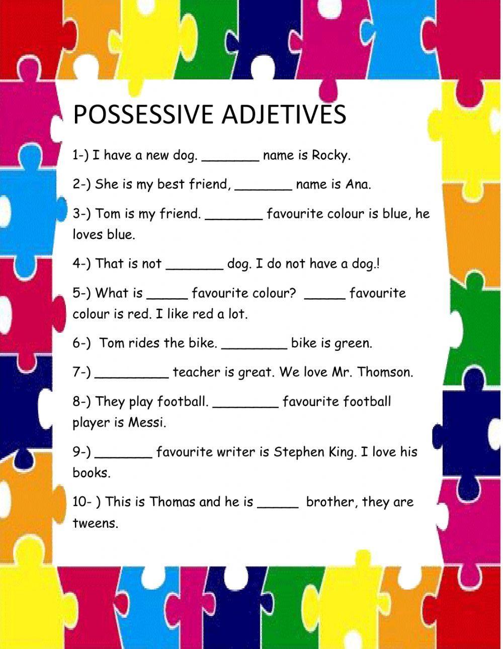 Possessive adjetive