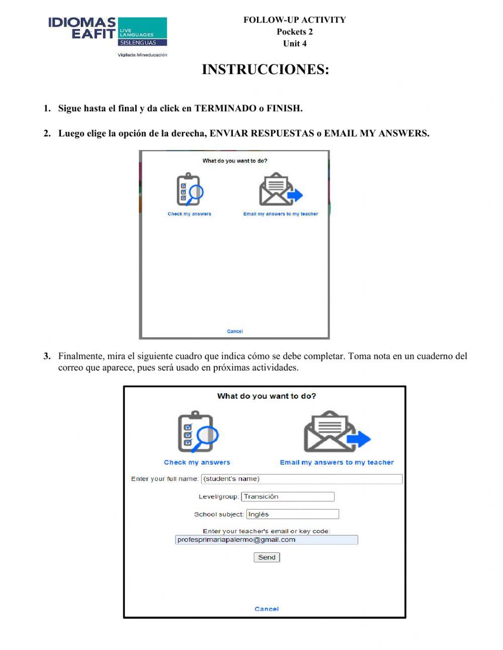 Pockets 2-Unit 4-Listening follow up