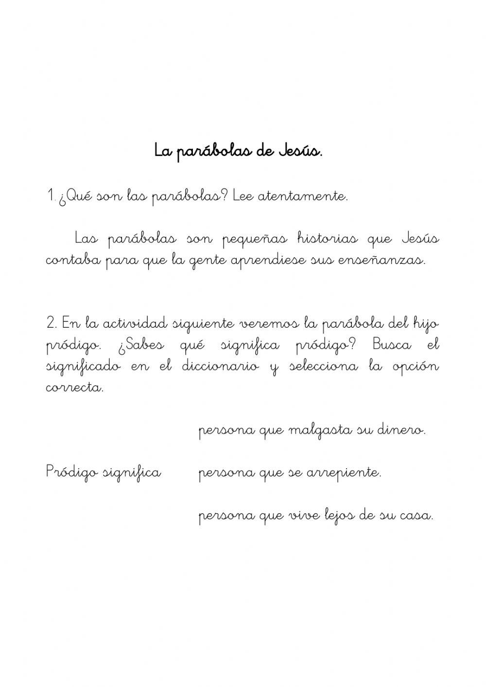 Las parábolas de Jesús