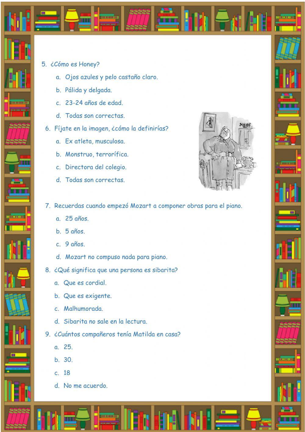 Matilda, capítulos 7 y 8.