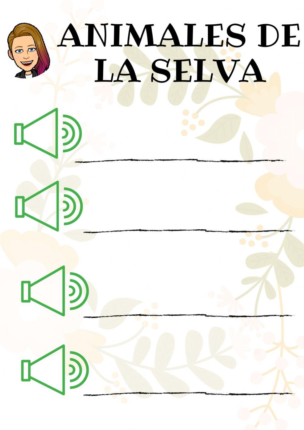 Animales de la Selva