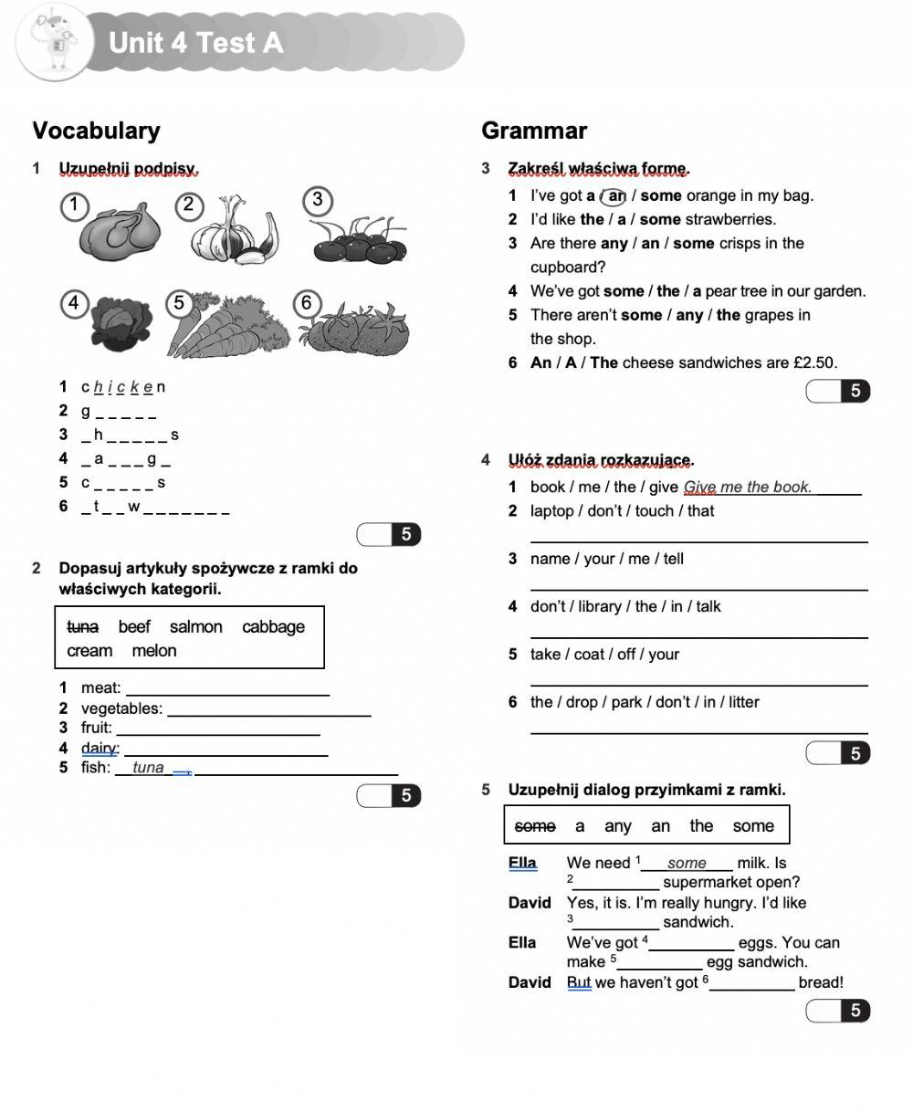 Steps Plus Klasa 6 Testy 5715417 | Steps plus klasa 6 unit 4 | English_Student