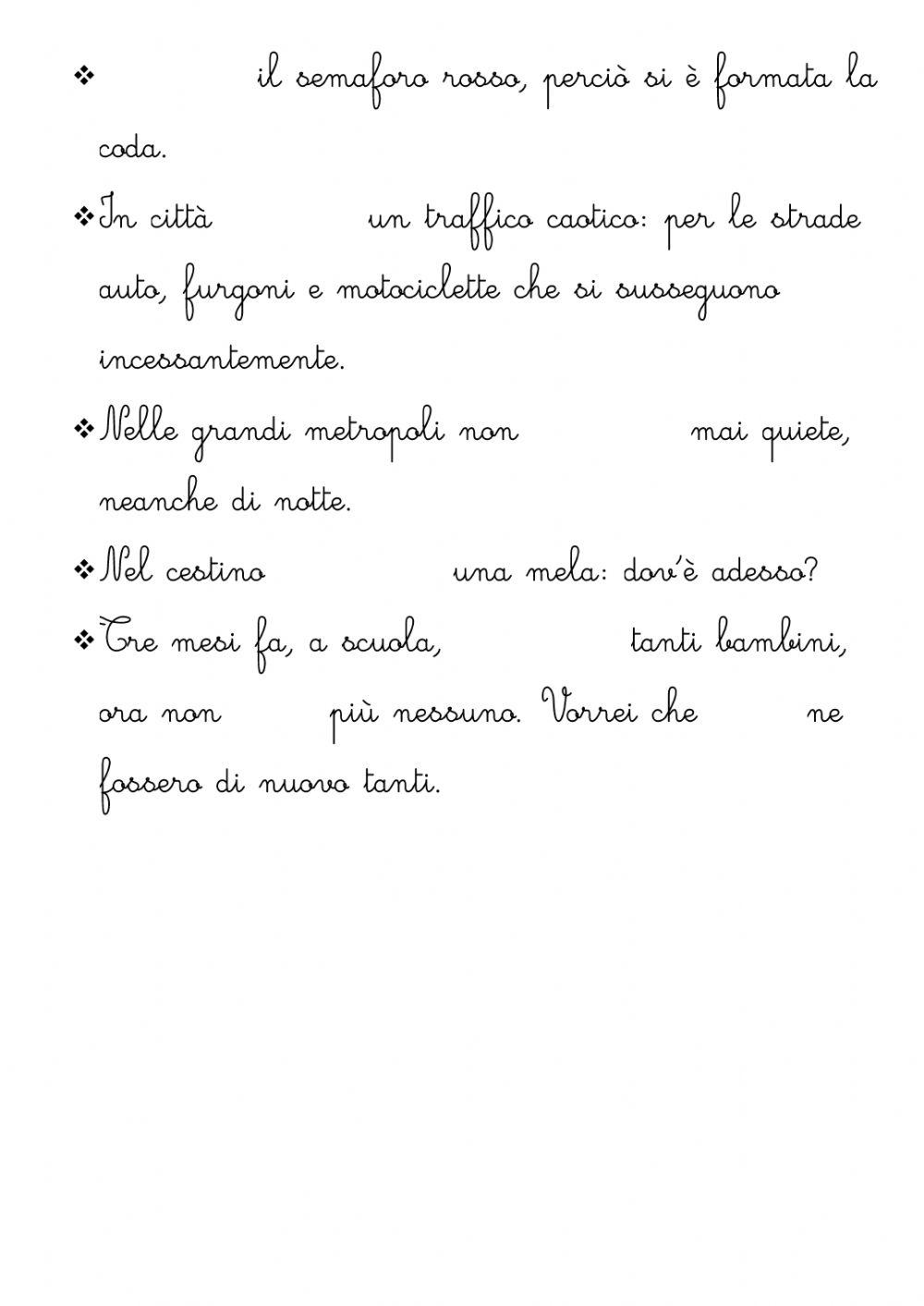 Esercizio c'è, ci sono,