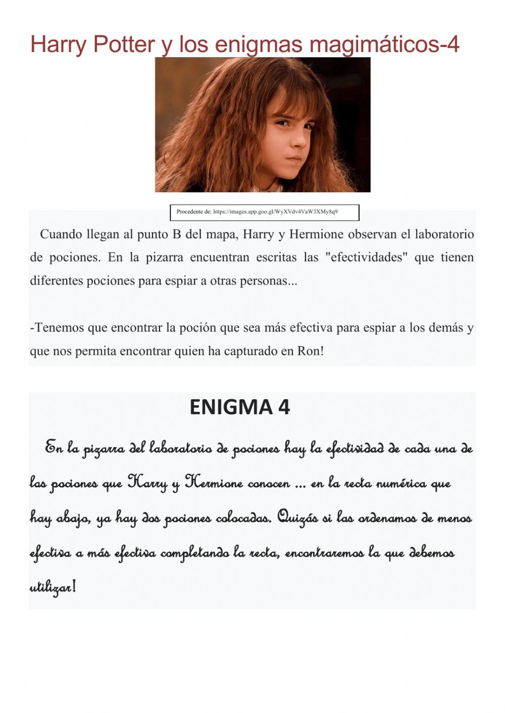 Harry Potter y los enigmas matemágicos 4