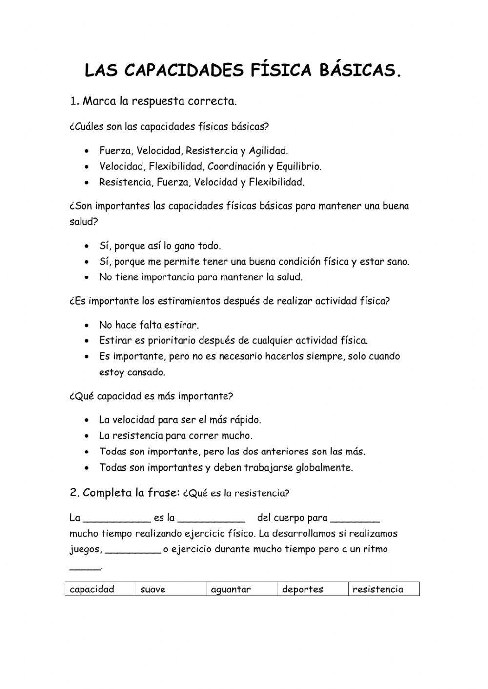 Capacidades físicas básicas