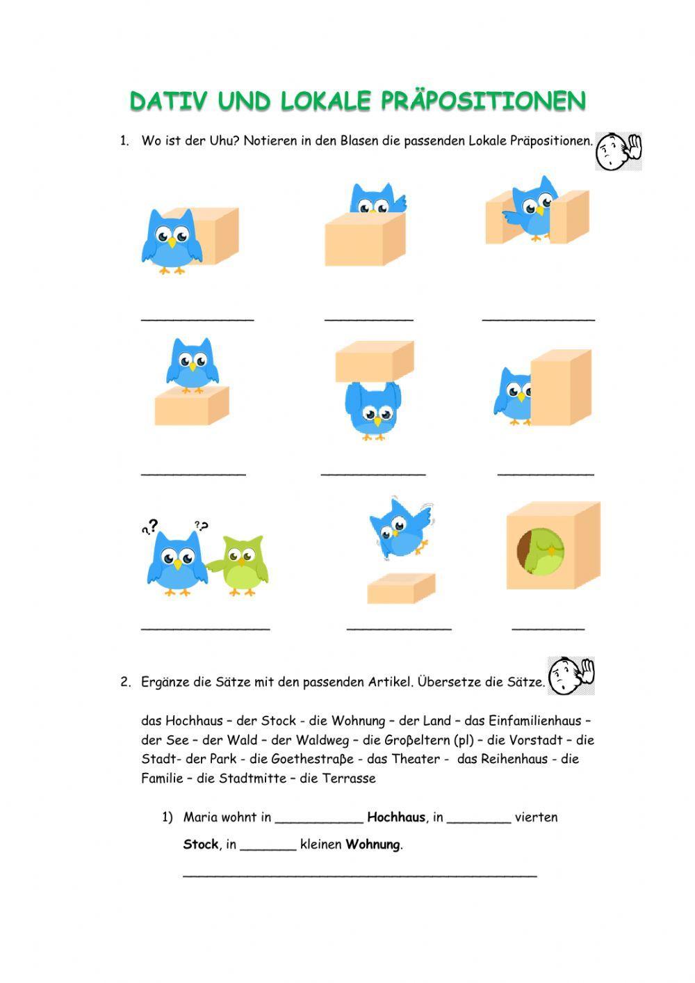 Dativ und Lokale Präpositionen