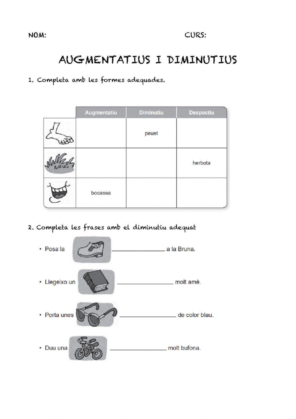 Augmentatius i diminutius