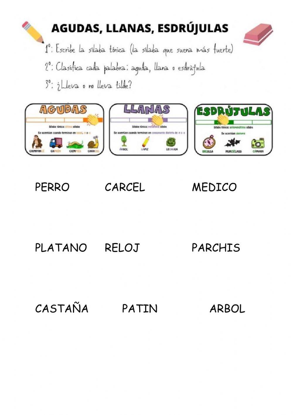 Acentuación y tilde
