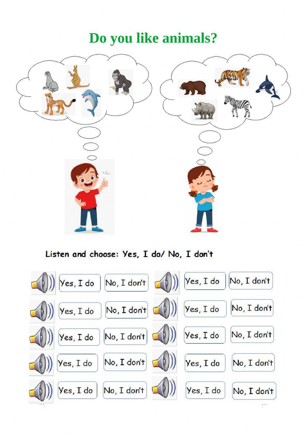 Do you like animals? Do you like animals?