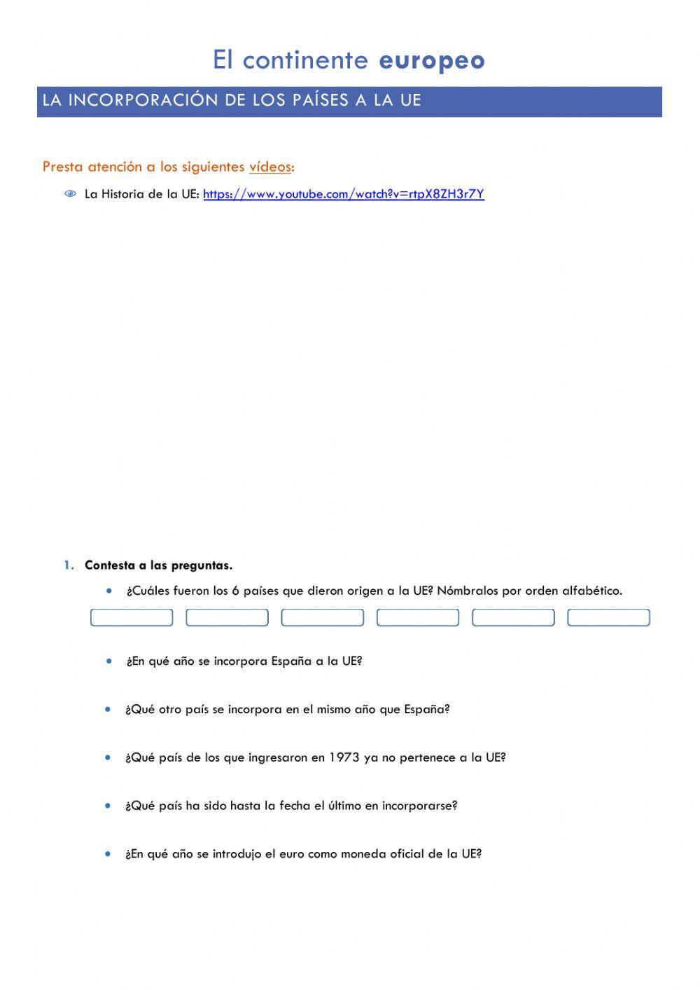 Incorporación a la UE