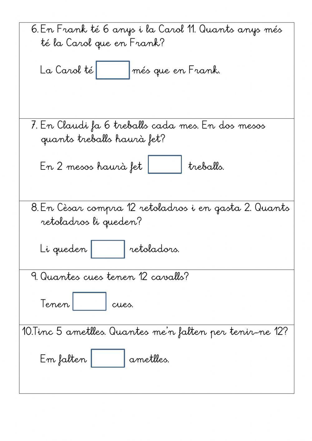 Problemes quinzet sèries 8.3-8.4