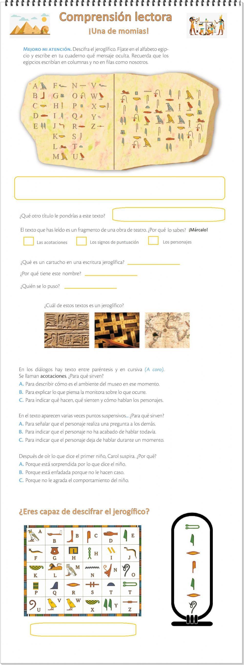 Comprensión lectora: La momia