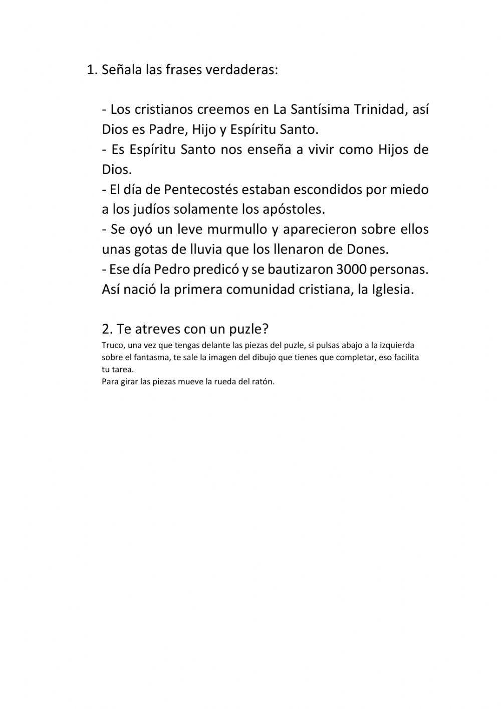 Pentecostés 2º ciclo