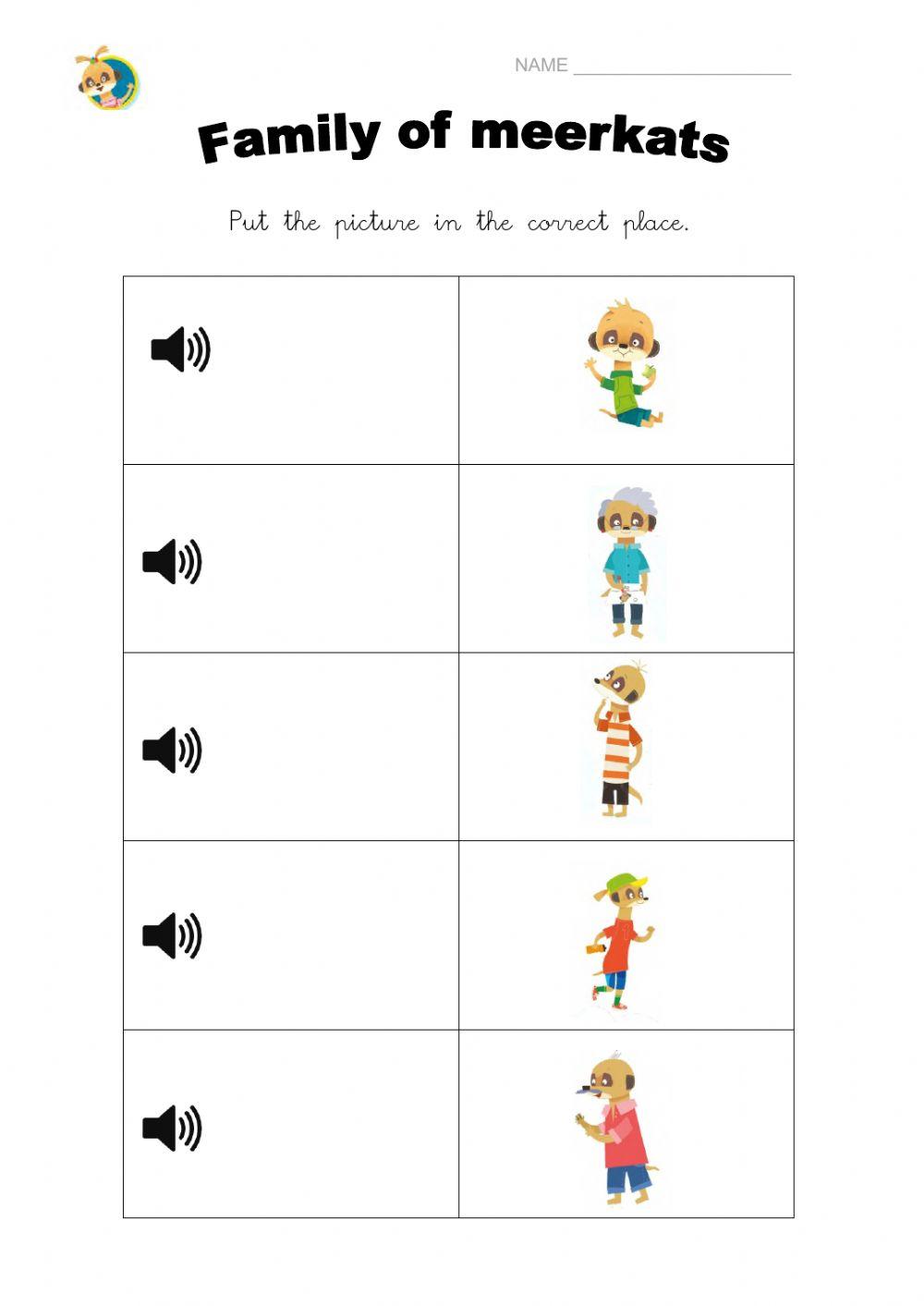 A family of meerkats