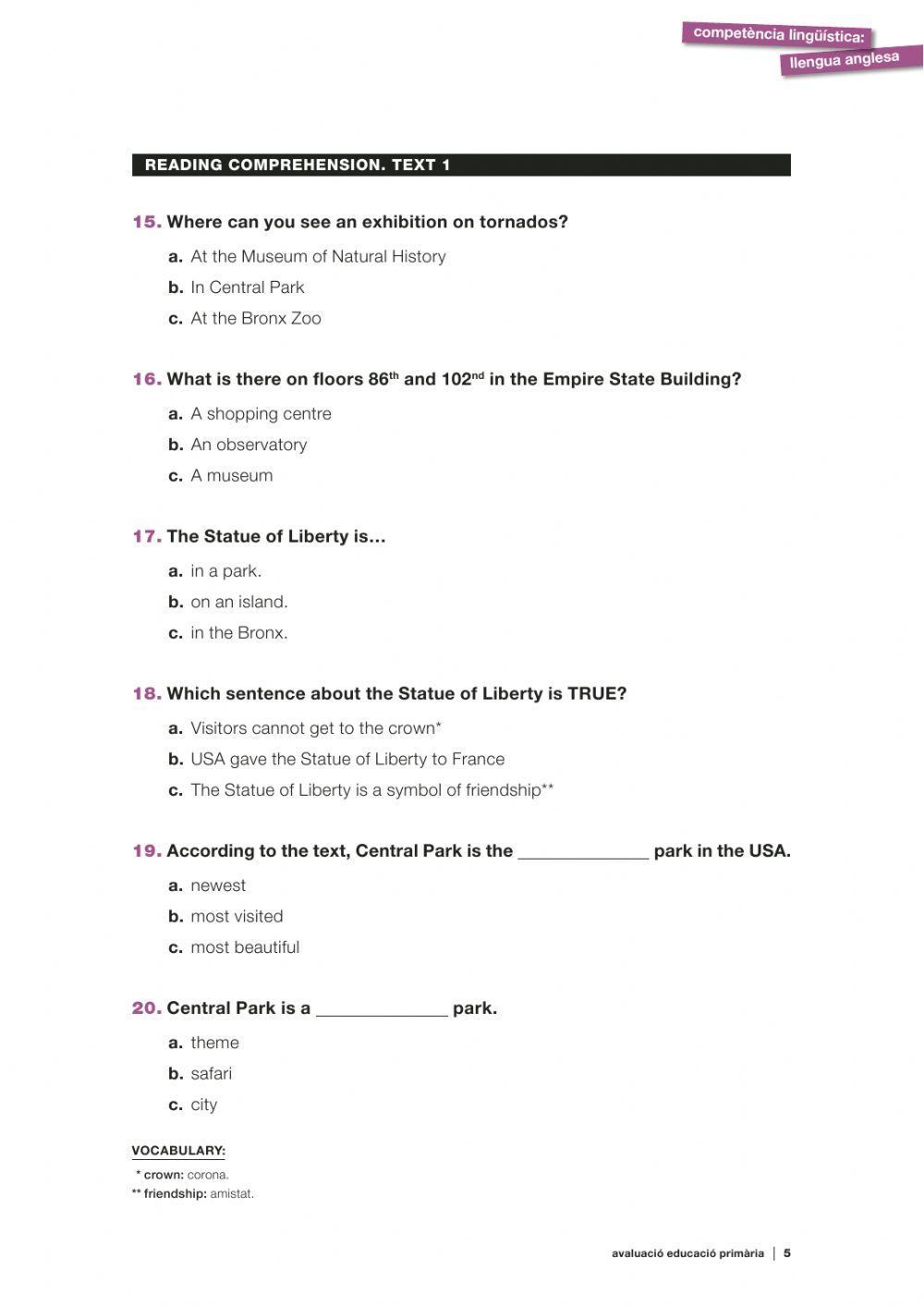 Competències bàsiqes 6è 2016-17 English