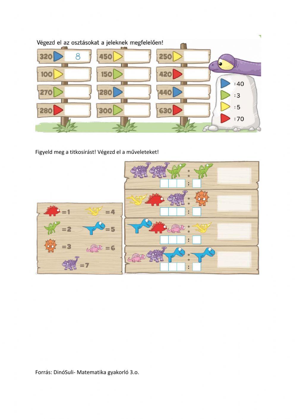 Szorzás, osztás 3.o