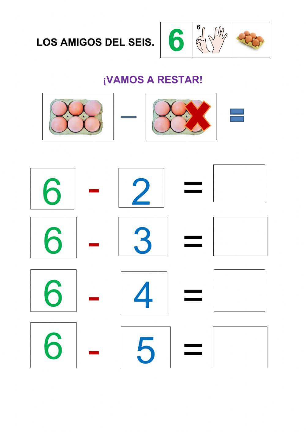 Restas con 6