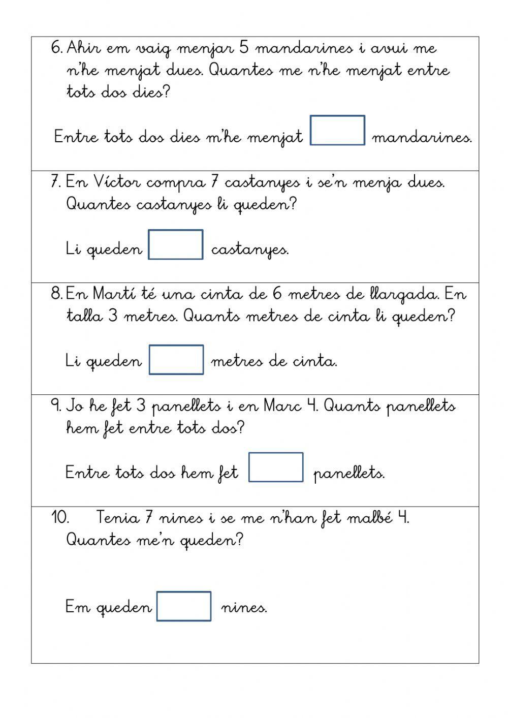 Problemes quinzet sèries 5.1-5.2