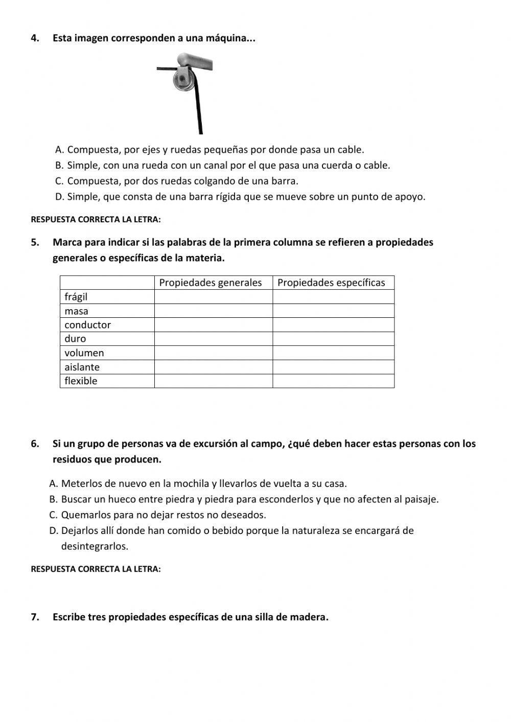 La materia y las máquinas