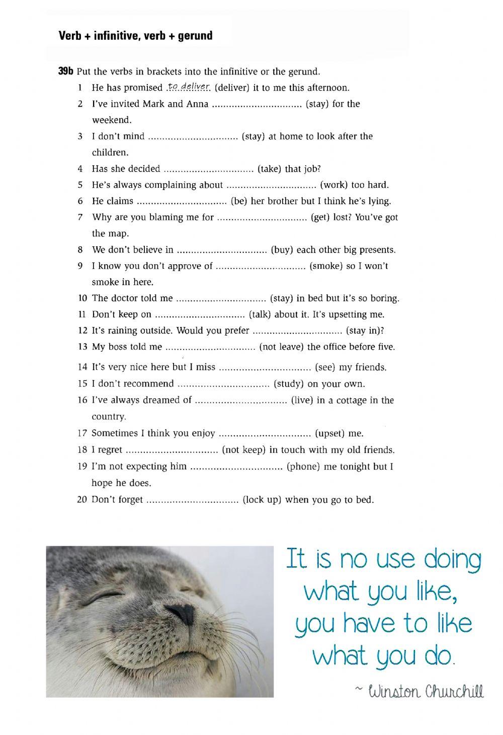 Gerund or Infinitive