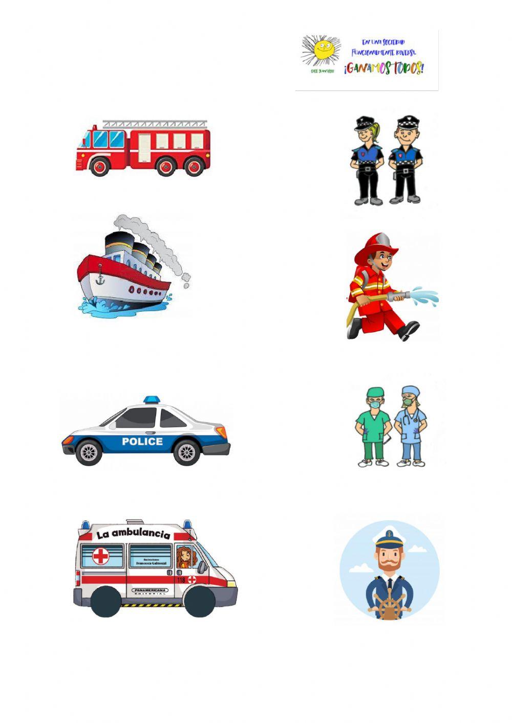 Profesiones y sus transportes