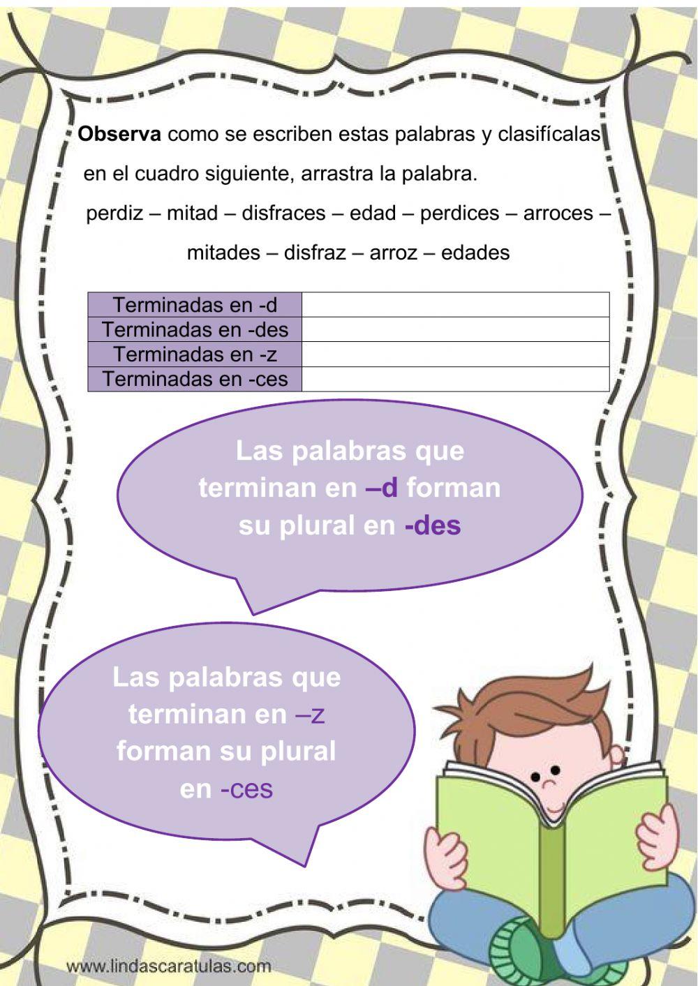 Ortografia palabras acabadas en -d y -z