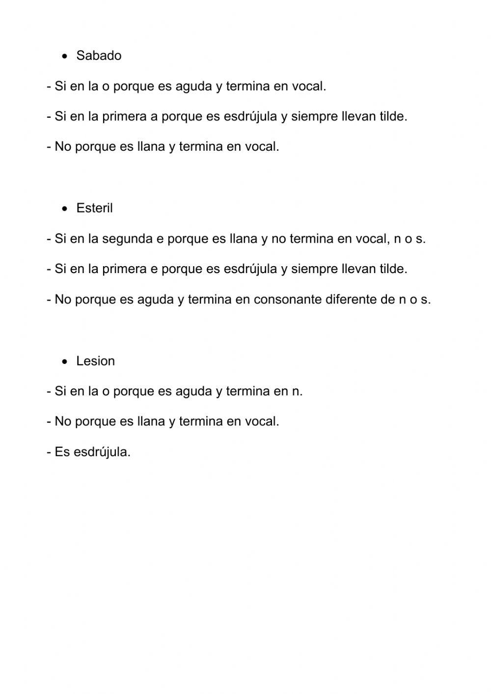 Adjetivos, sustantivos y tildes