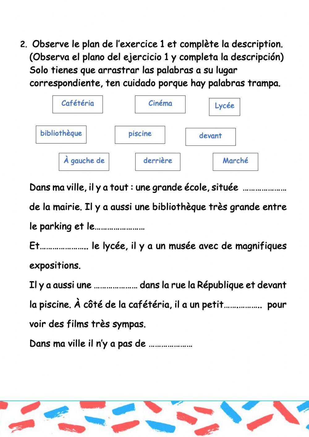 La ville: compréhension écrite