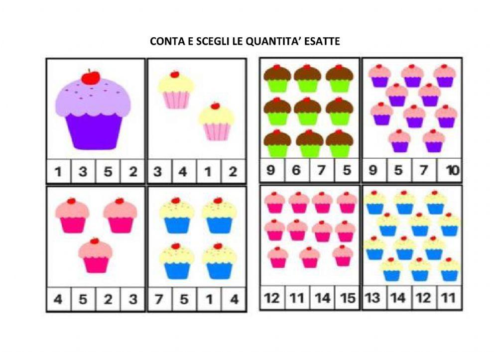 Contare quantità entro il 20