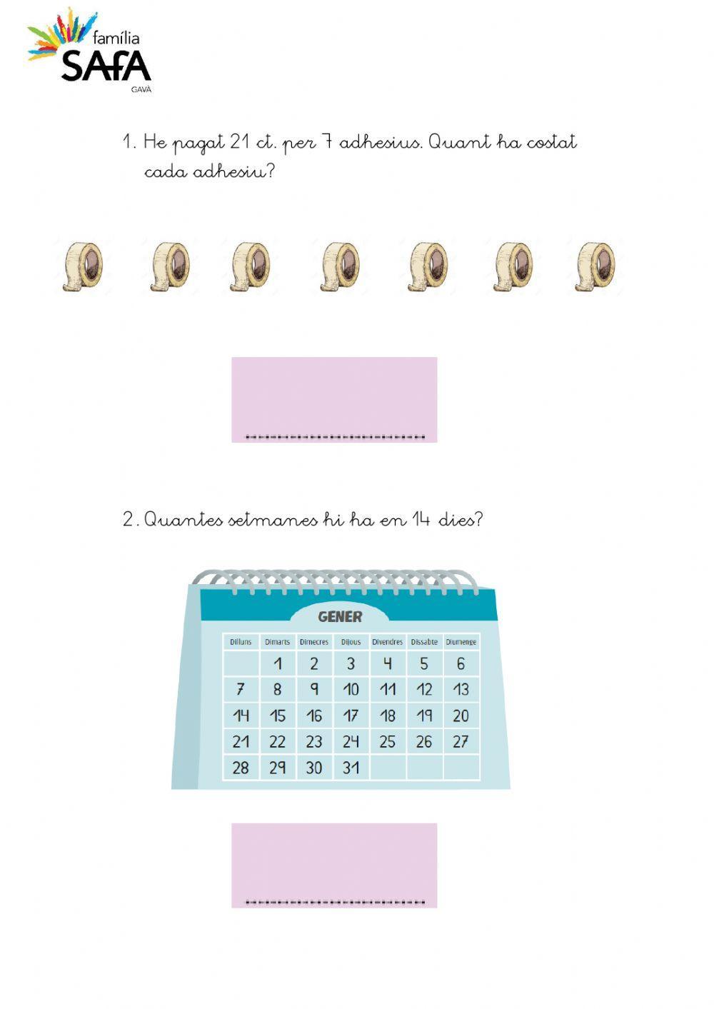 Problemes de divisions