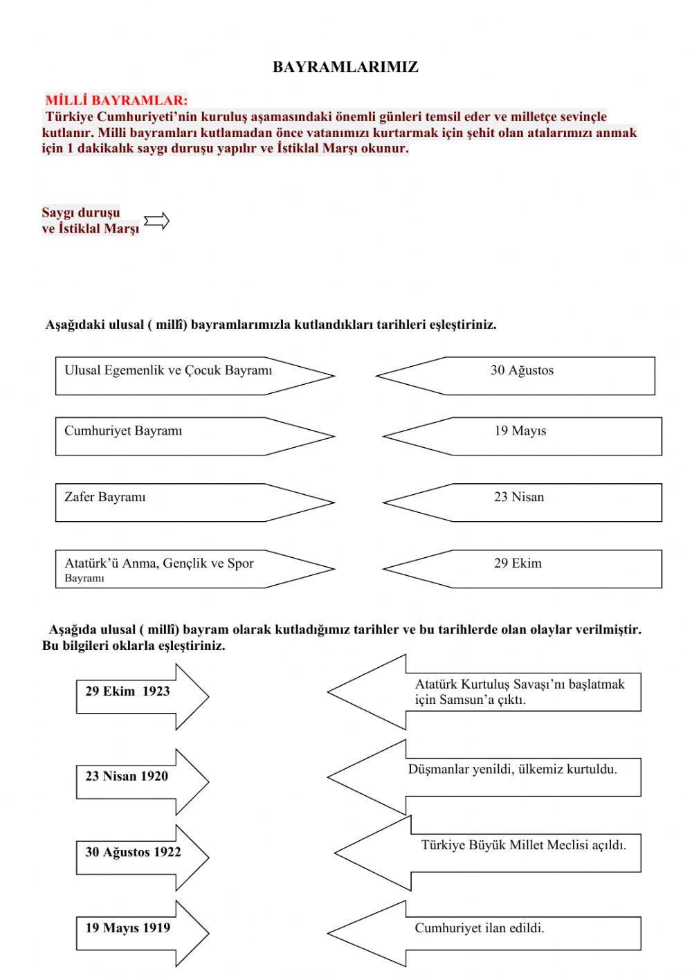 Bayramlarımız etkinliği 