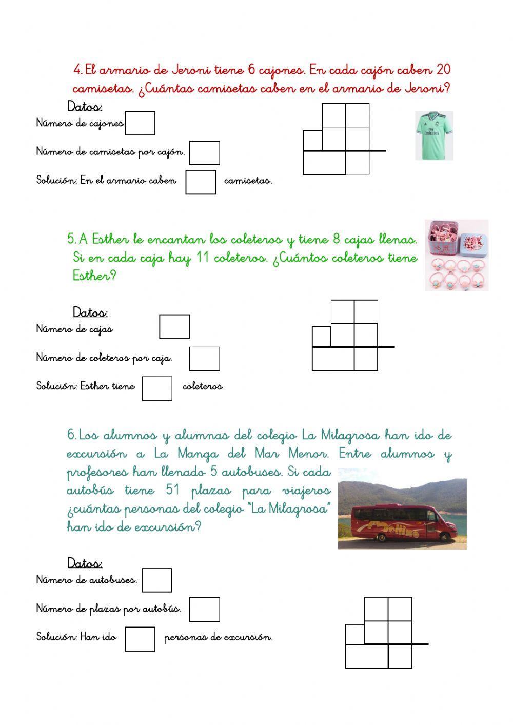 Problemas de multiplicaciones II