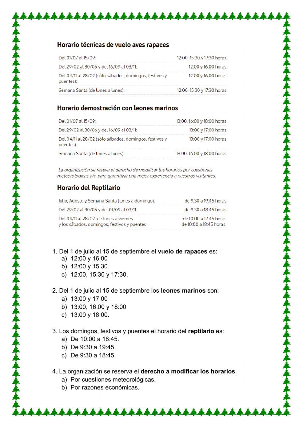 Interpretación de información recogida en tablas.