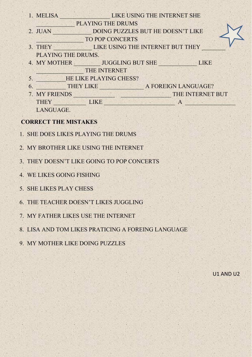 T6 u1 and 2 comparatives and superlatives + like ing