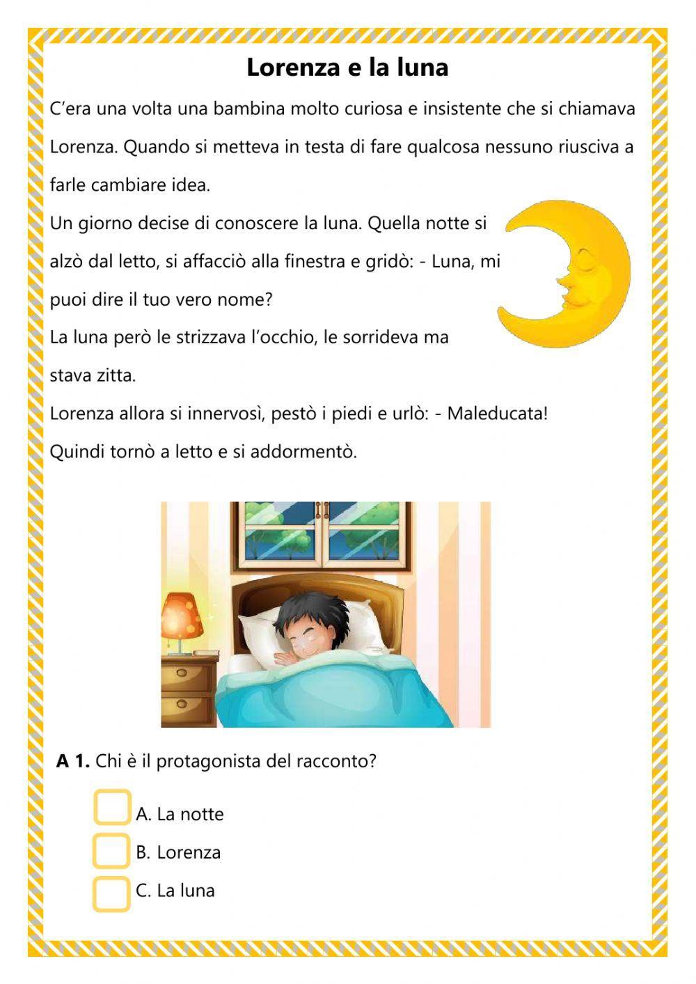 verifica italiano classi seconde