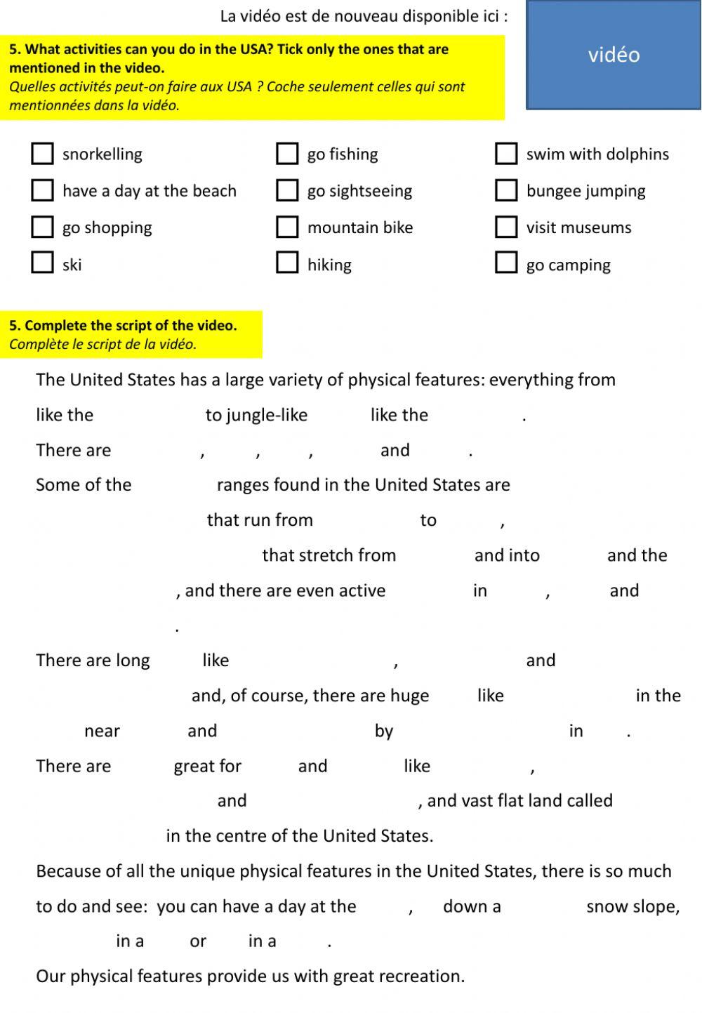 US physical feature