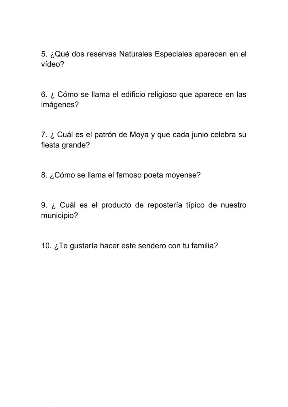 SENDERISMO EN LOS TILOS DE MOYA