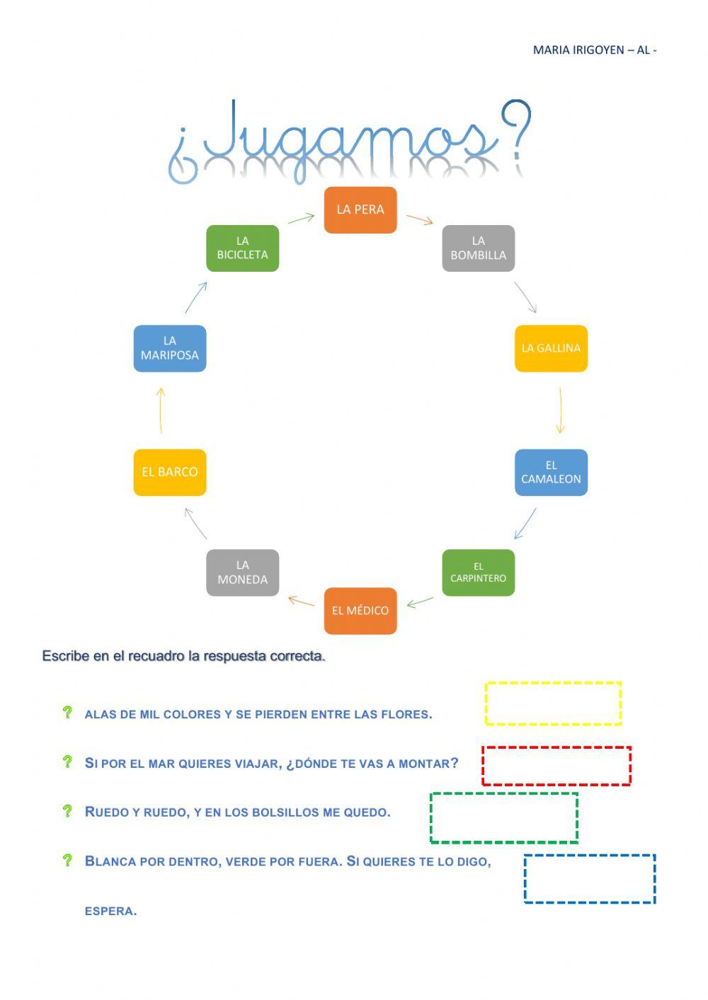 Jugamos a las adivinanzas Jugamos a las adivinanzas