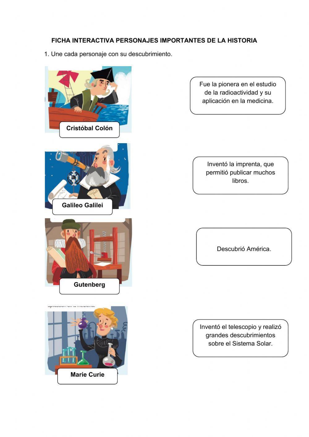 Personajes importantes de la Historia