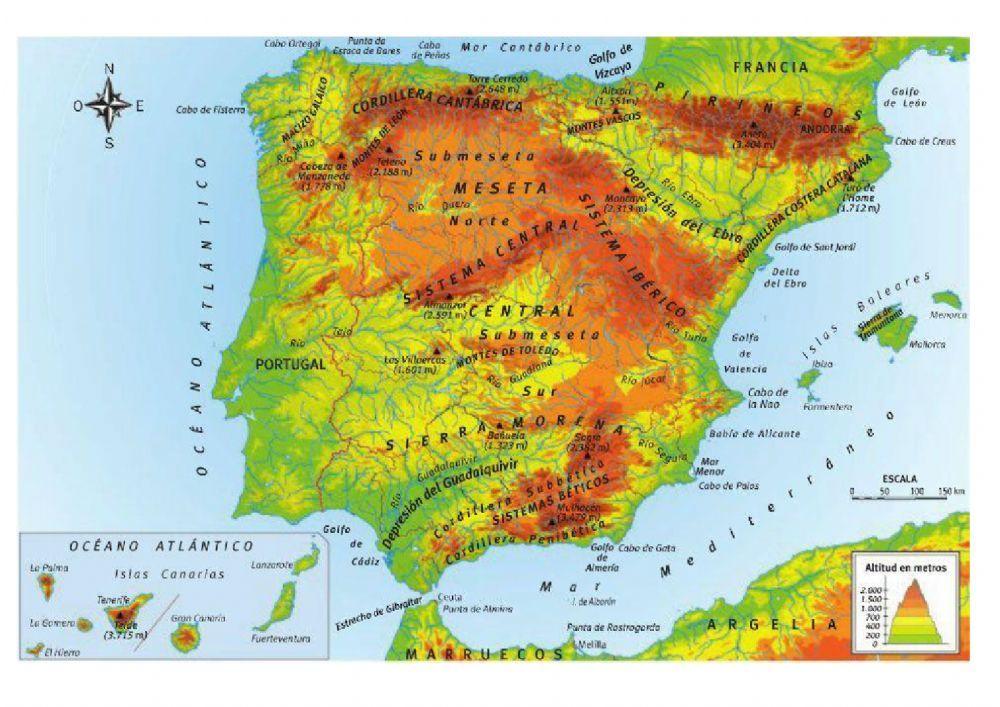 Relieve litoral español