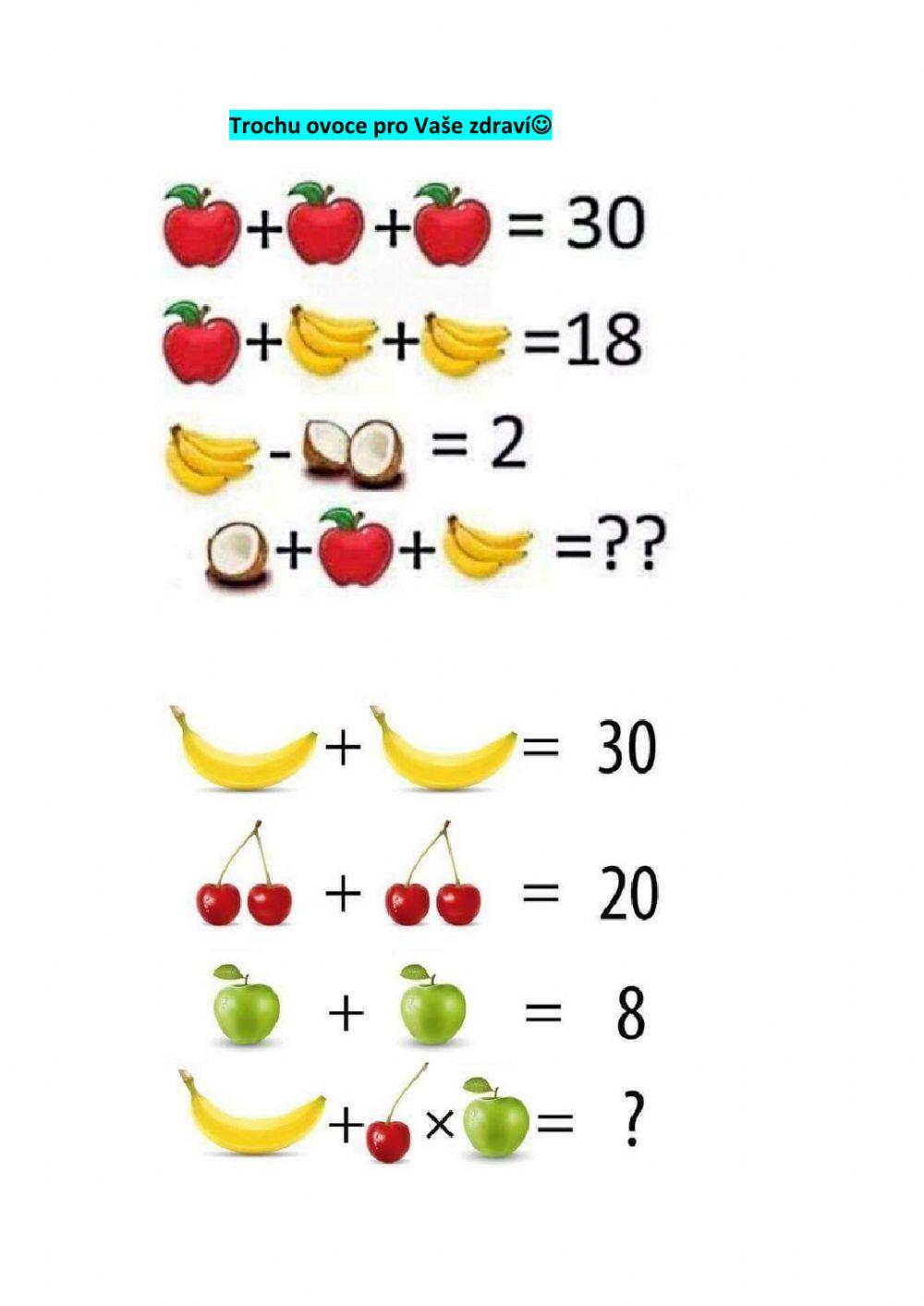 Počítání s ovocem