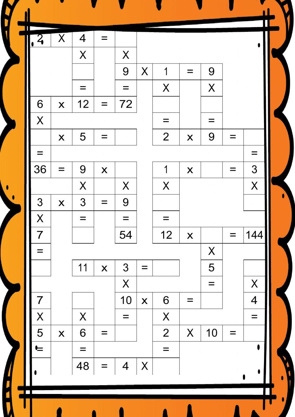 Αριθμόλεξο πολλαπλασιασμού