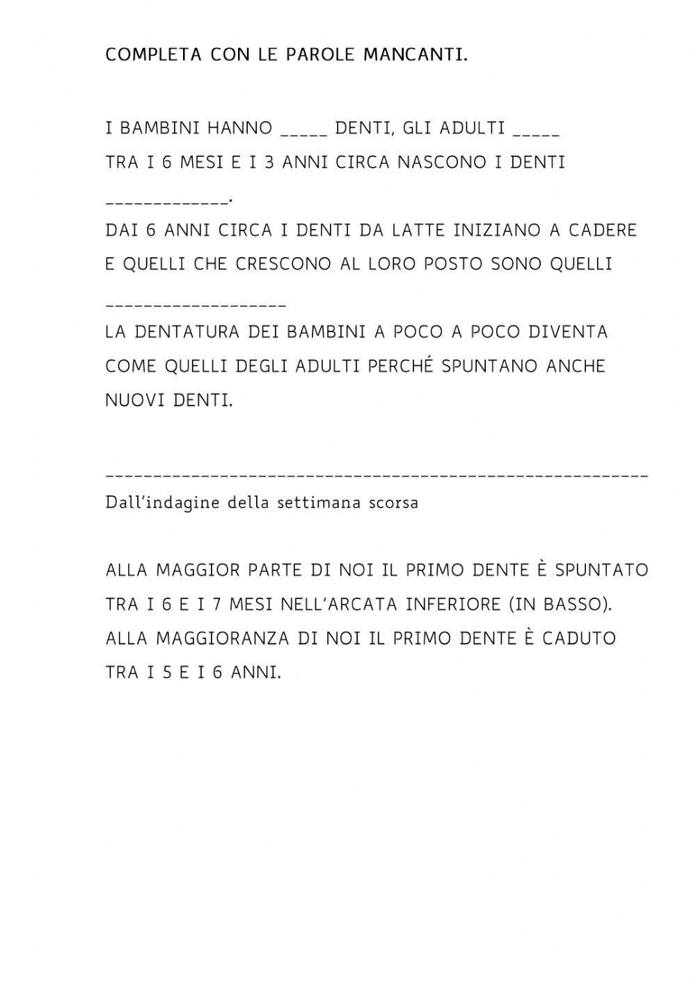 I denti I denti
