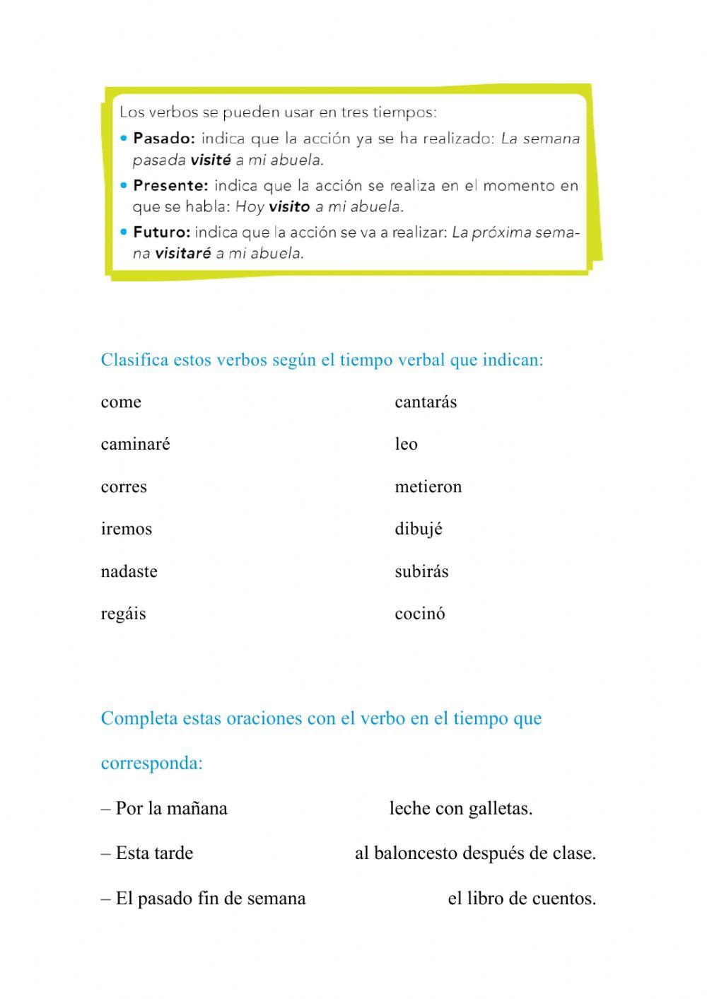 Tirmpos verbales Tirmpos verbales