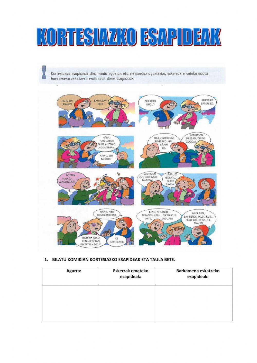 Kortesiazko esapideak