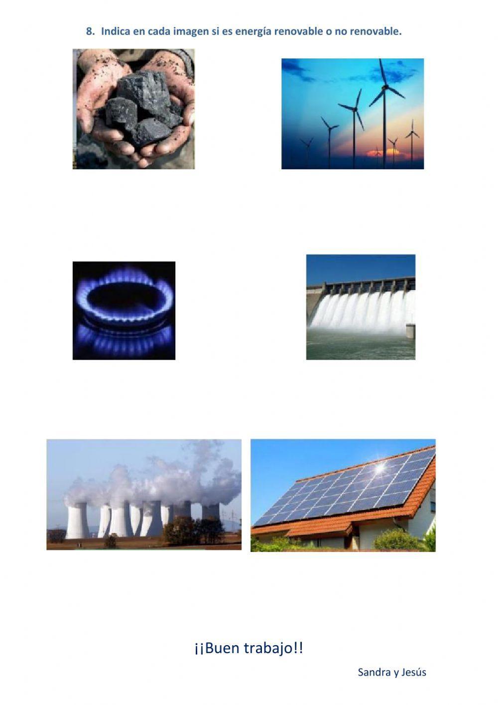 Energías renovables y no renovables