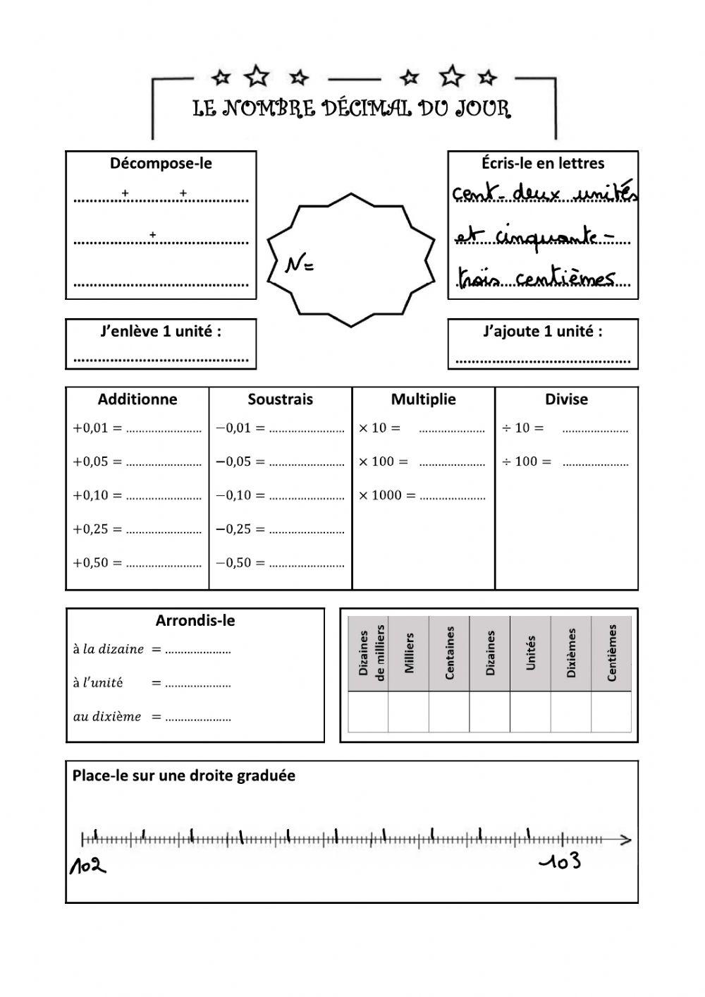 S10 - Le nombre décimal du jour