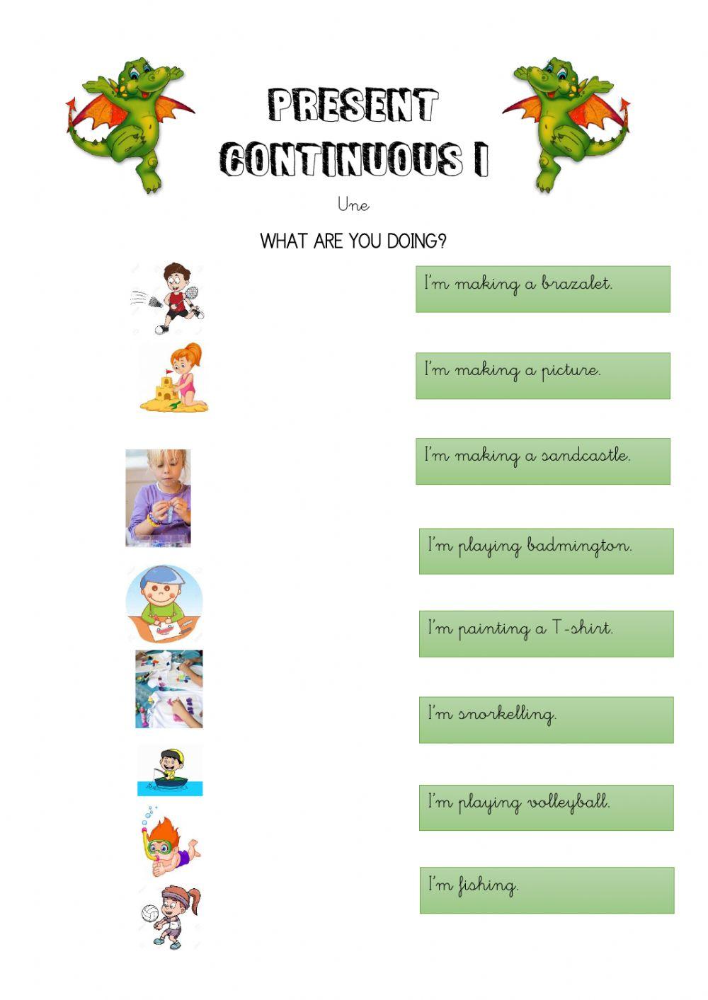 Present continuous 1